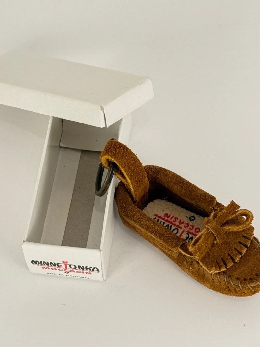 NWT Minnetonka Miniature Moccasin Keychain in Box